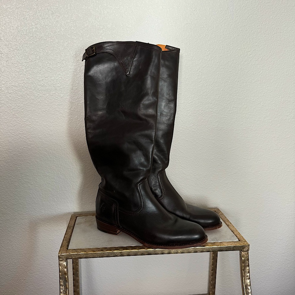 Vintage FRYE Chocolate Brown Riding Boots Size 9